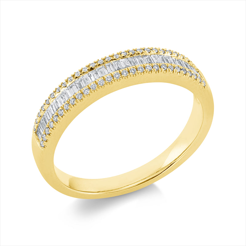 Ring - Mehrfachsteinbesatz aus Gold mit Diamanten - 1DQ44