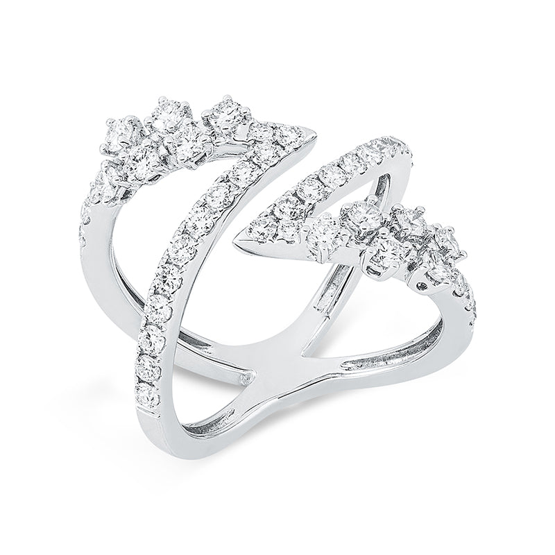 Ring    aus 750/-18 Karat Weißgold mit 42 Diamanten 1