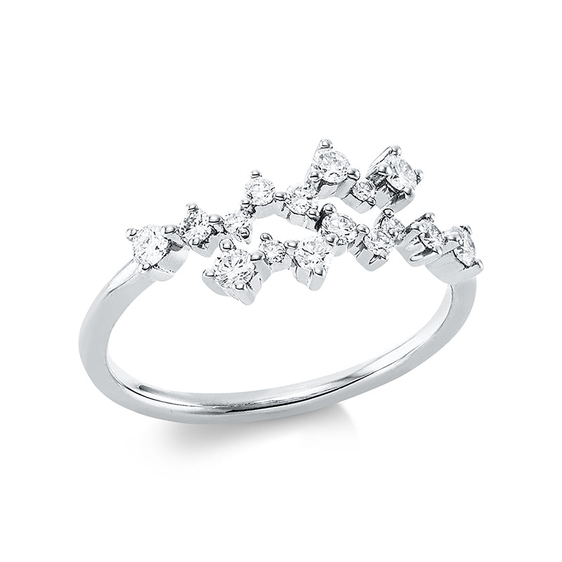 Ring    aus 750/-18 Karat Weißgold mit 16 Diamanten 0