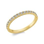 Ring - Memoire halb aus Gold mit Diamanten - 1DX50