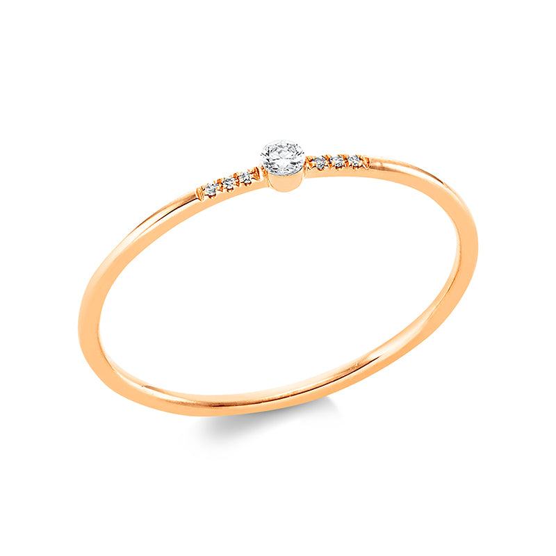 Ring    aus 750/-18 Karat Rotgold mit 7 Diamanten 0