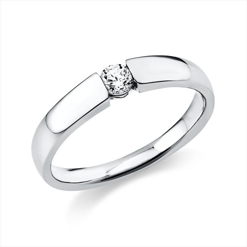 Ring - Solitaire aus Gold mit Diamant, poliert - 1E487