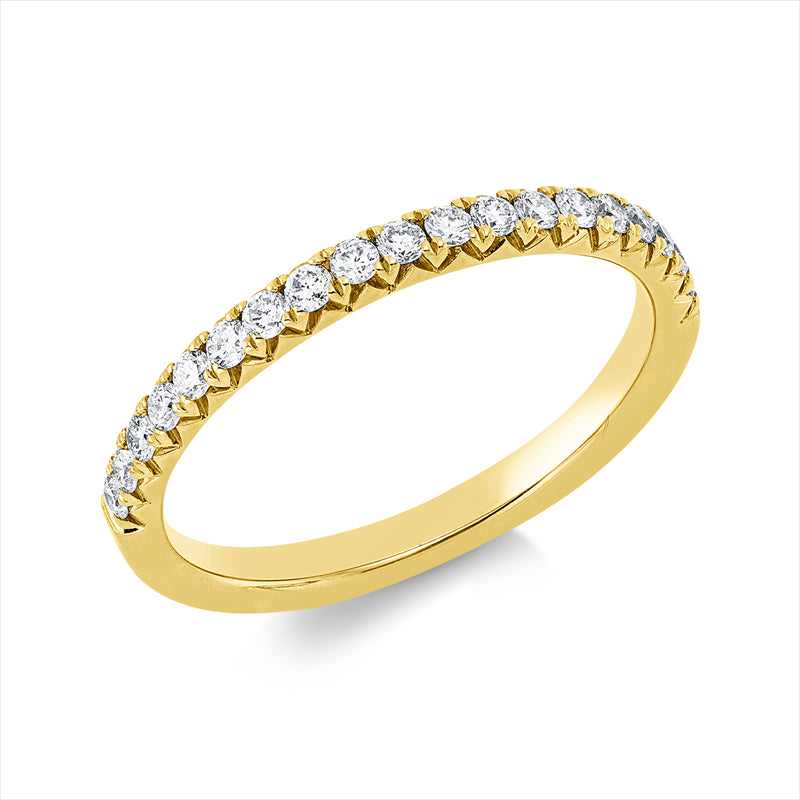 Ring    aus 750/-18 Karat Gelbgold mit 19 Diamanten 0
