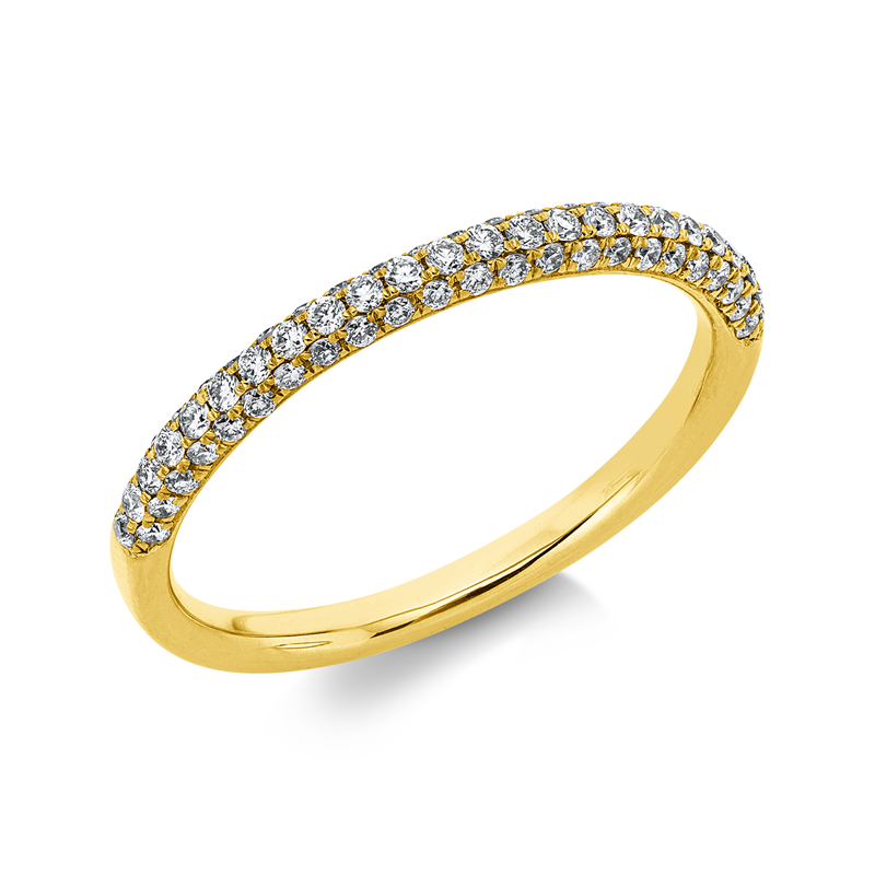 Ring    aus 750/-18 Karat Gelbgold mit 70 Diamanten 0