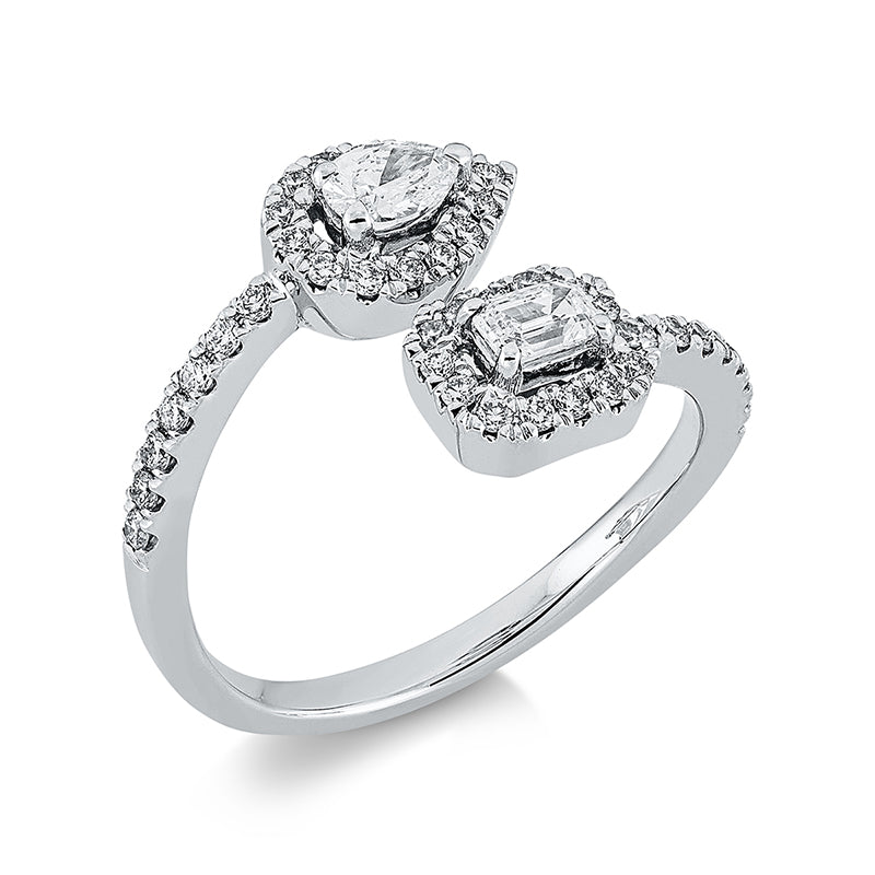 Ring    aus 750/-18 Karat Weißgold mit 45 Diamanten 0