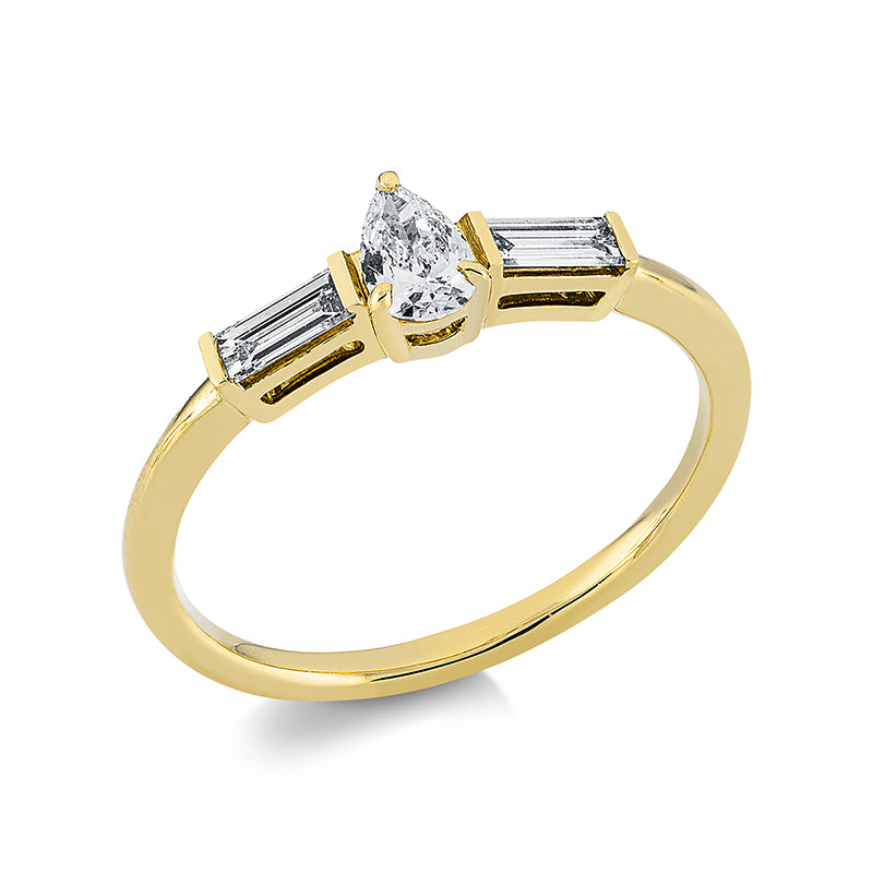 Ring    aus 750/-18 Karat Gelbgold mit 3 Diamanten 0