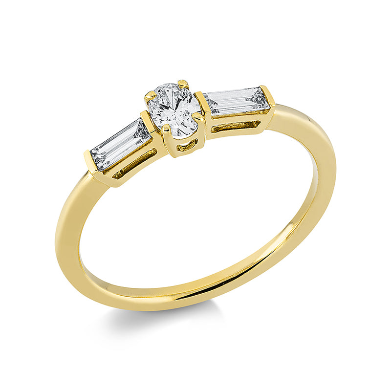 Ring    aus 750/-18 Karat Gelbgold mit 3 Diamanten 0
