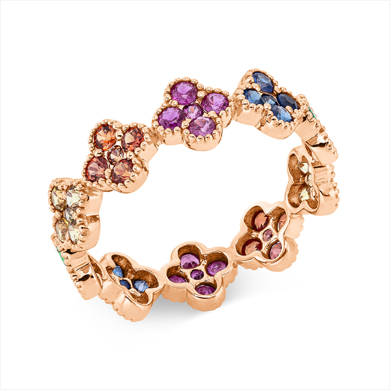 Ring mit Saphir  aus 750/-18 Karat Rotgold  