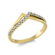 Ring    aus 750/-18 Karat Gelbgold mit 22 Diamanten 0