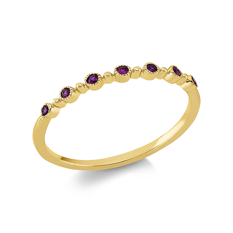 Ring mit Rubin  aus 750/-18 Karat Gelbgold  