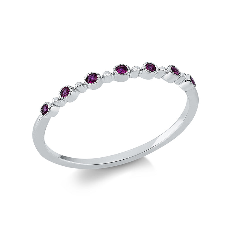 Ring mit Rubin  aus 750/-18 Karat Weißgold  
