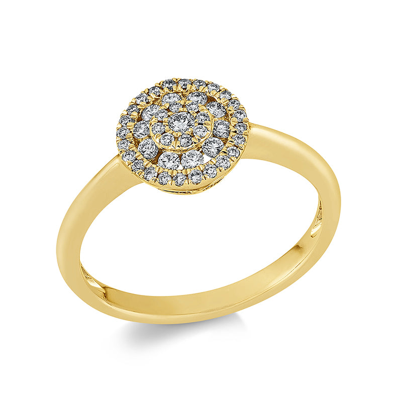 Ring    aus 750/-18 Karat Gelbgold mit 43 Diamanten 0
