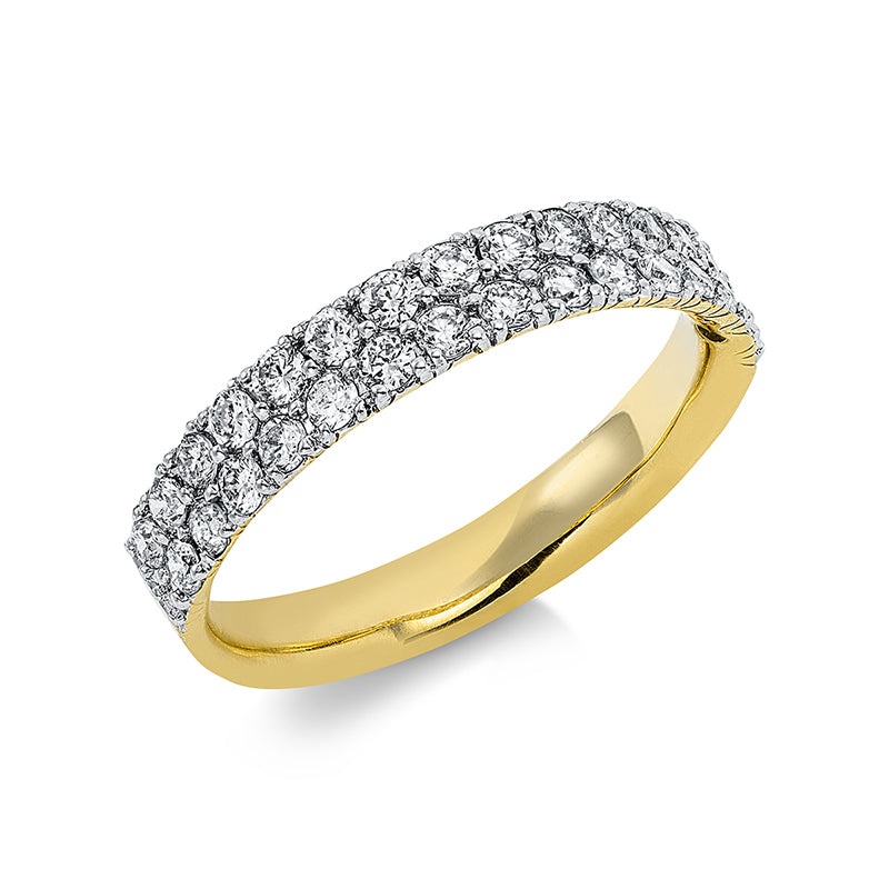 Ring    aus 585/-14 Karat Gelbgold mit 29 Diamanten 0