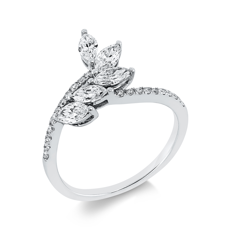 Ring    aus 750/-18 Karat Weißgold mit 26 Diamanten 0