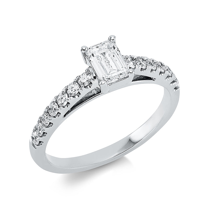 Ring    aus 750/-18 Karat Weißgold mit 15 Diamanten 0