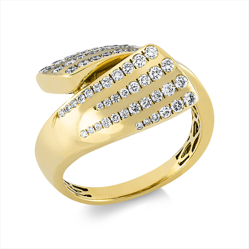 Ring    aus 750/-18 Karat Gelbgold mit 72 Diamanten 0