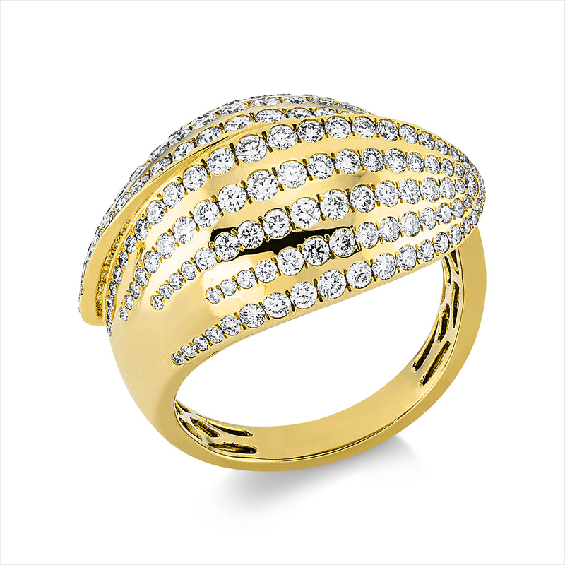 Ring    aus 750/-18 Karat Gelbgold mit 188 Diamanten 1