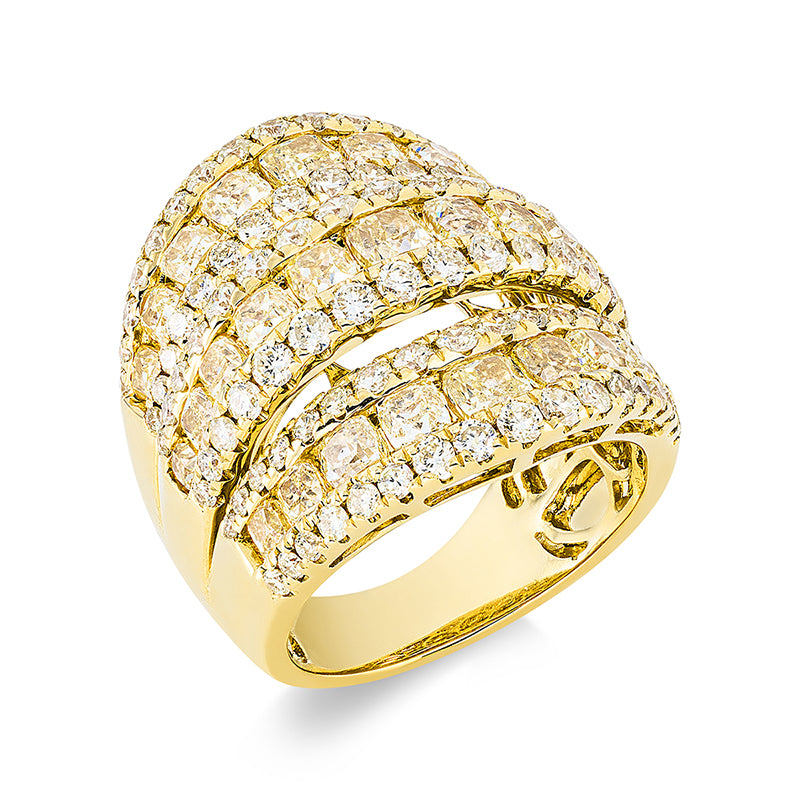 Ring    aus 750/-18 Karat Gelbgold mit 129 Diamanten 6