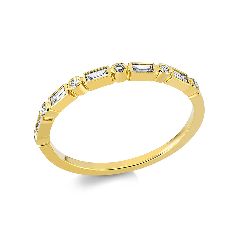 Ring    aus 750/-18 Karat Gelbgold mit 11 Diamanten 0