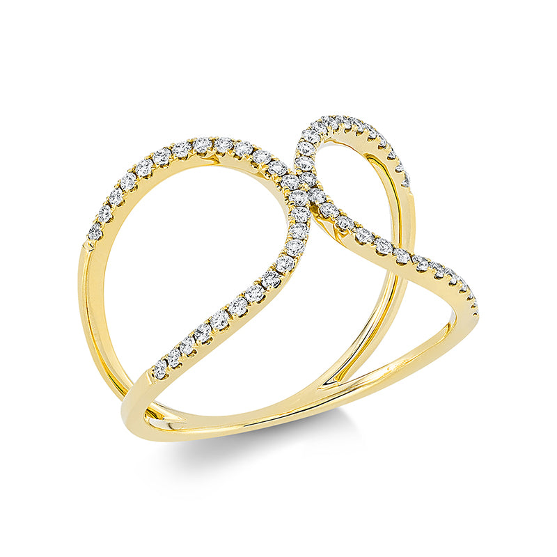 Ring    aus 750/-18 Karat Gelbgold mit 52 Diamanten 0