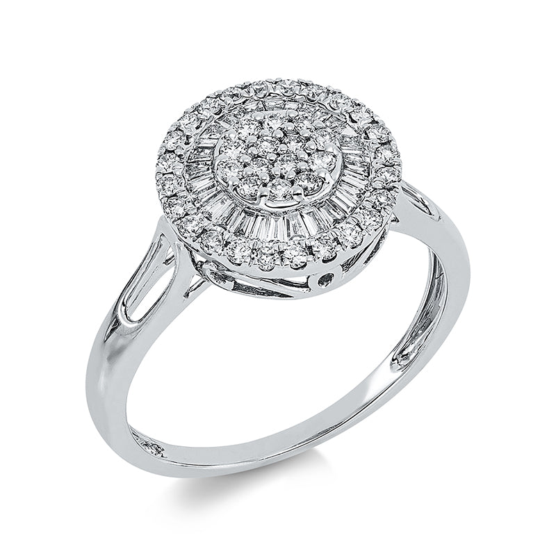 Ring    aus 750/-18 Karat Weißgold mit 67 Diamanten 0