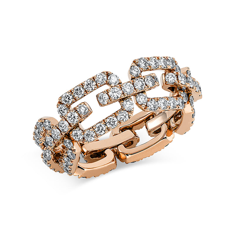 Ring    aus 750/-18 Karat Rotgold mit 108 Diamanten 1