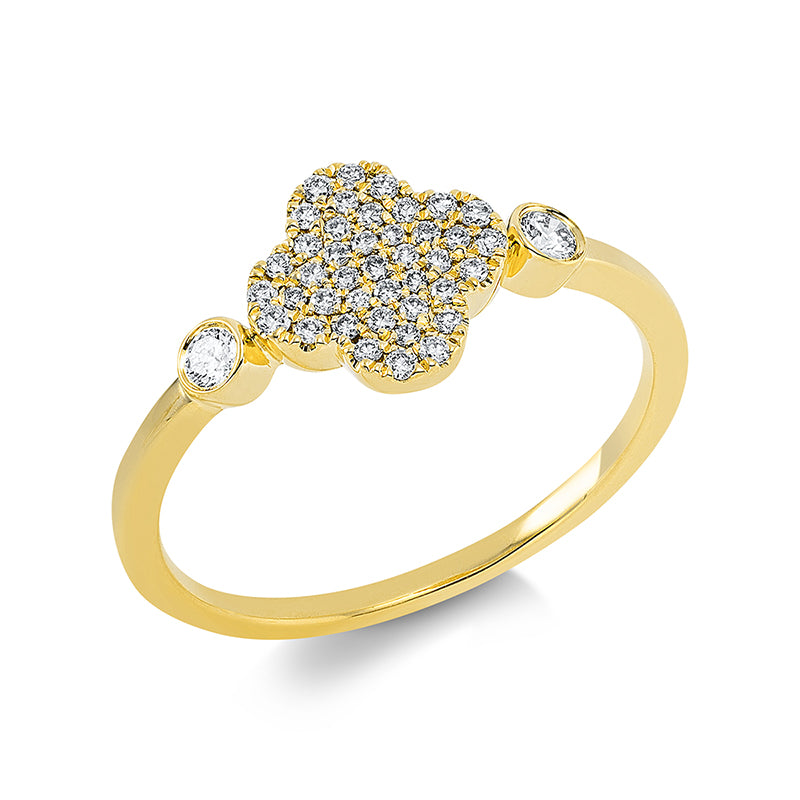 Ring    aus 750/-18 Karat Gelbgold mit 43 Diamanten 0