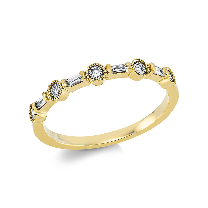 Ring    aus 750/-18 Karat Gelbgold mit 9 Diamanten 0