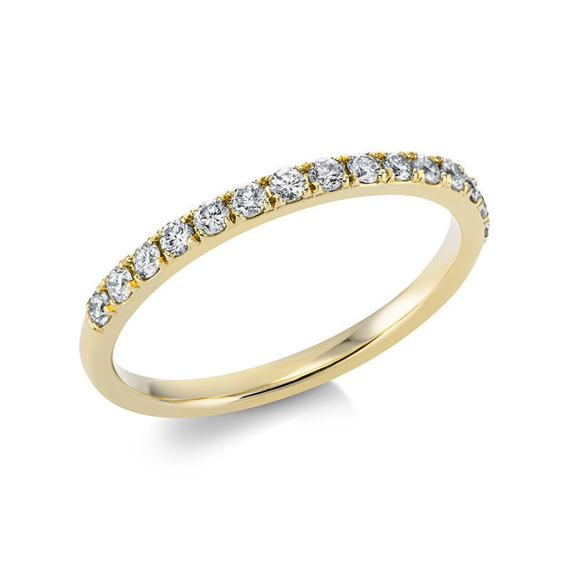 Ring    aus 585/-14 Karat Gelbgold mit 15 Diamanten 0