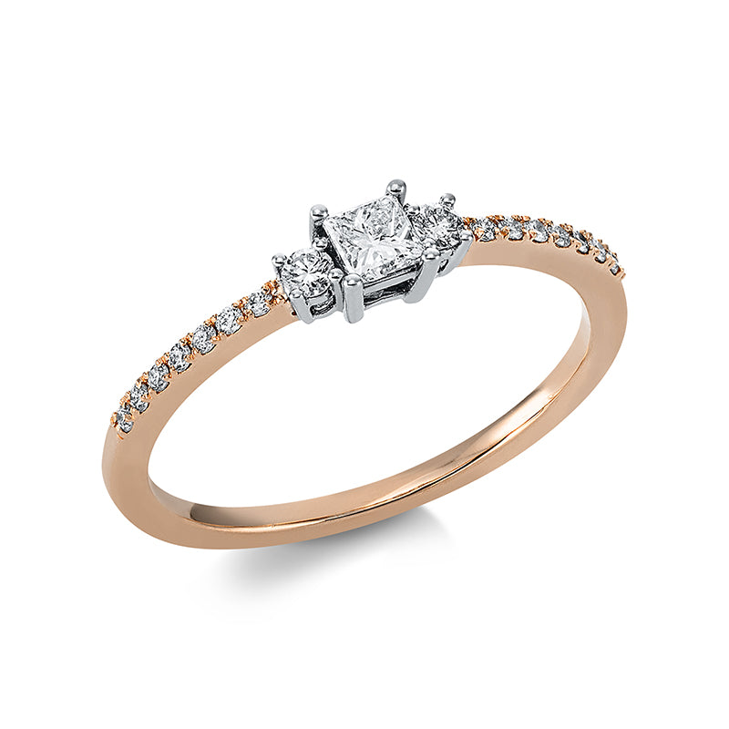 Ring aus Gold mit Diamanten, -Symbol, Fassung rhodiniert - 1EK77