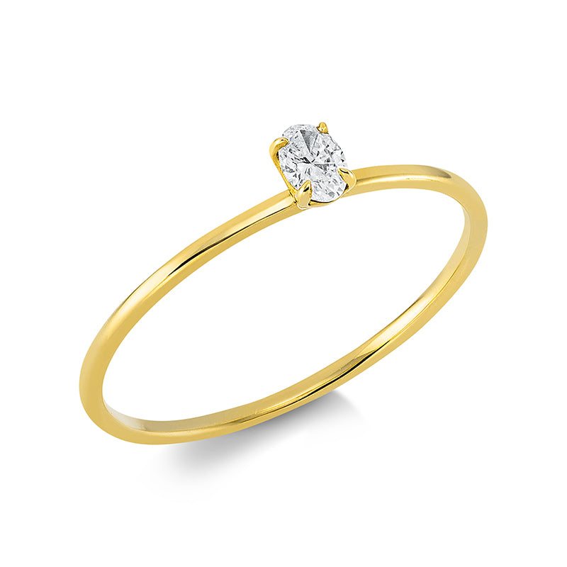 Ring - Solitaire aus Gold mit Diamant - 1EM43
