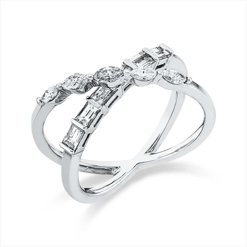 Ring    aus 750/-18 Karat Weißgold mit 11 Diamanten 0