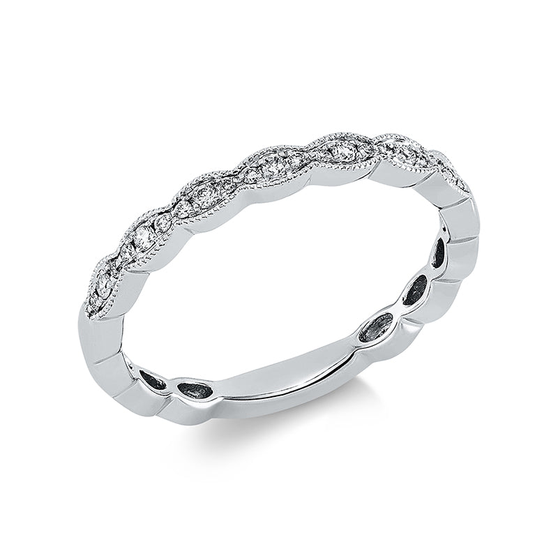 Ring    aus 750/-18 Karat Weißgold mit 21 Diamanten 0