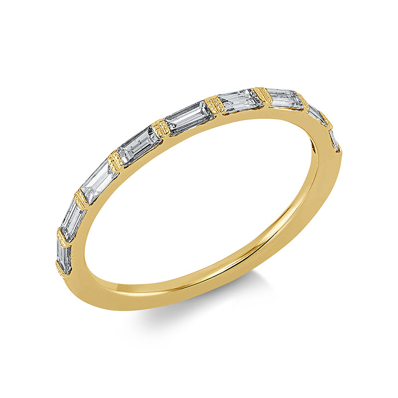 Ring    aus 750/-18 Karat Gelbgold mit 9 Diamanten 0