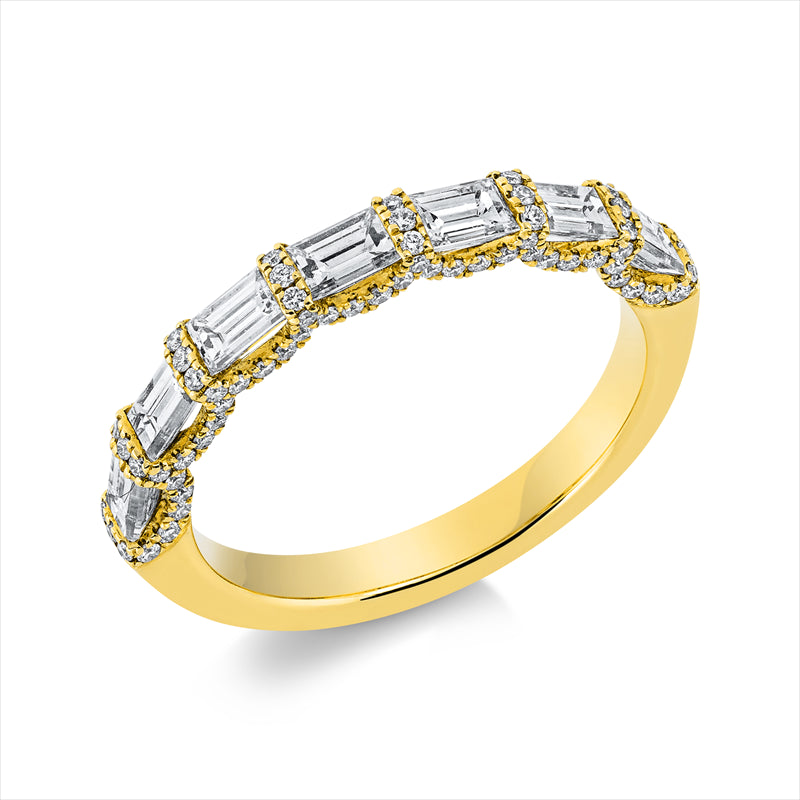 Ring    aus 750/-18 Karat Gelbgold mit 103 Diamanten 1