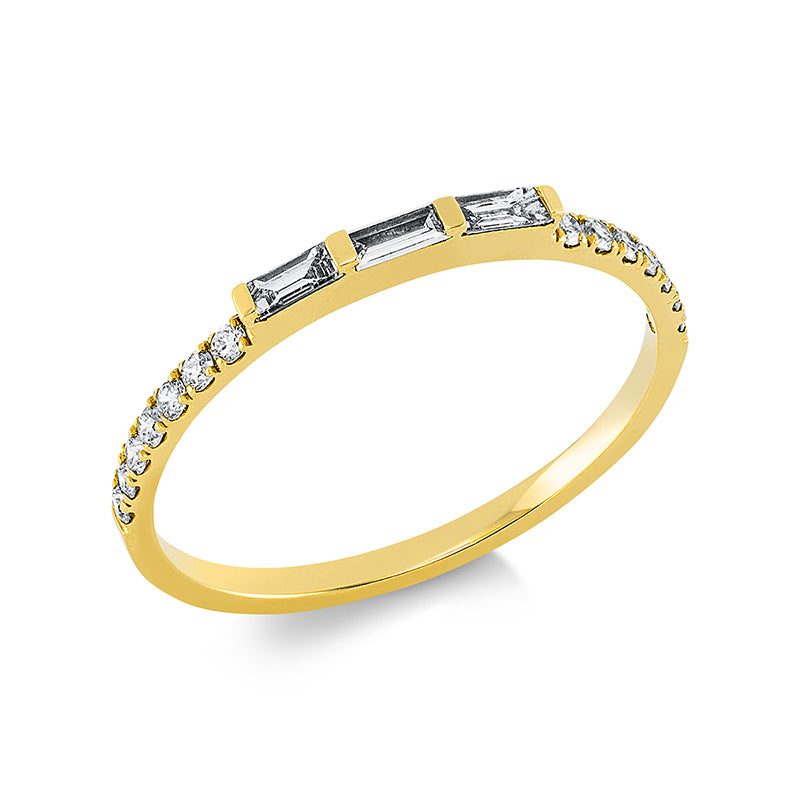 Ring    aus 750/-18 Karat Gelbgold mit 17 Diamanten 0