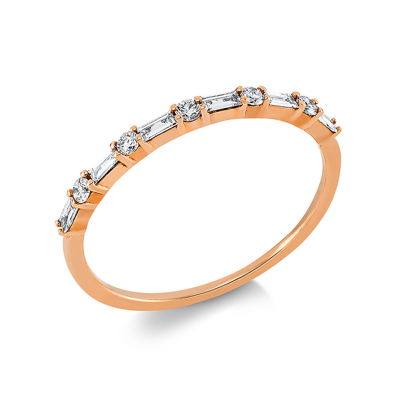 Ring    aus 750/-18 Karat Rotgold mit 11 Diamanten 0