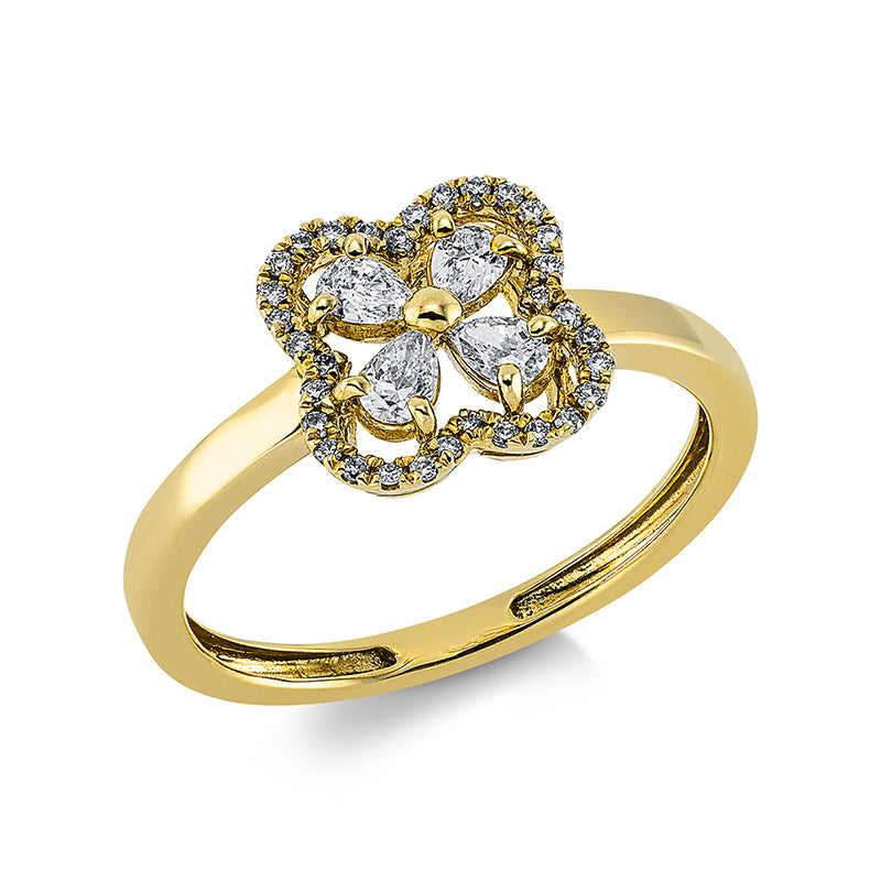 Ring    aus 750/-18 Karat Gelbgold mit 36 Diamanten 0