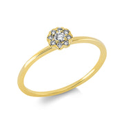Ring    aus 750/-18 Karat Gelbgold mit 9 Diamanten 0