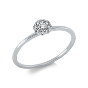 Ring    aus 750/-18 Karat Weißgold mit 9 Diamanten 0