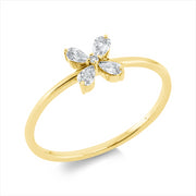 Ring    aus 750/-18 Karat Gelbgold mit 5 Diamanten 0