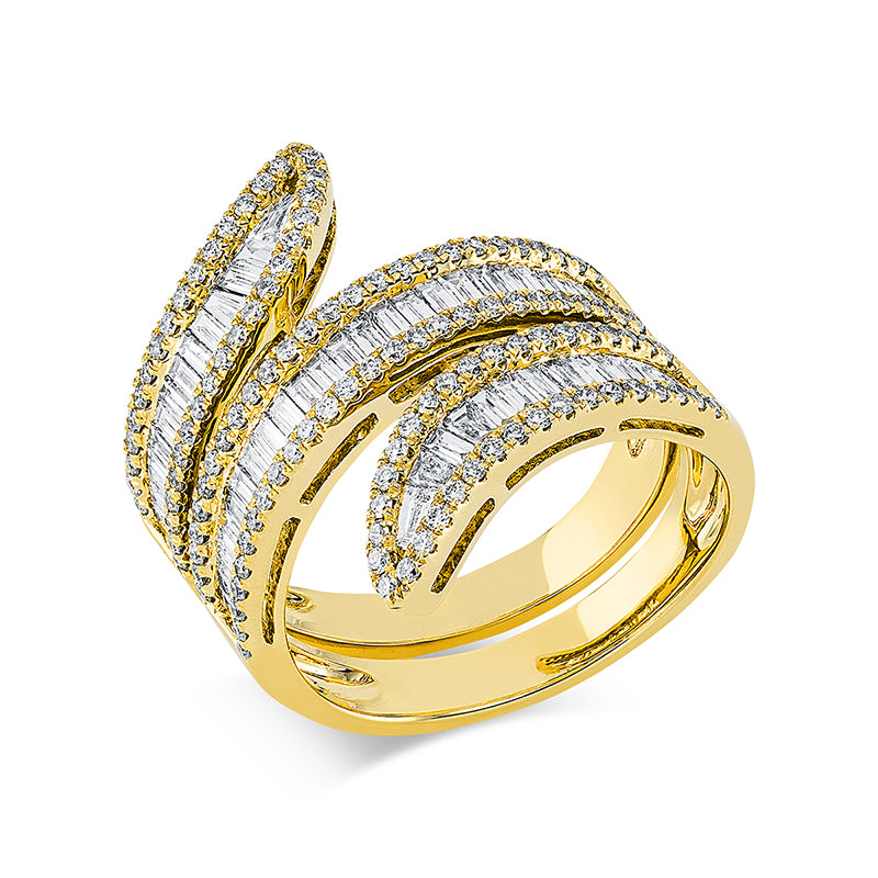 Ring    aus 750/-18 Karat Gelbgold mit 175 Diamanten 1
