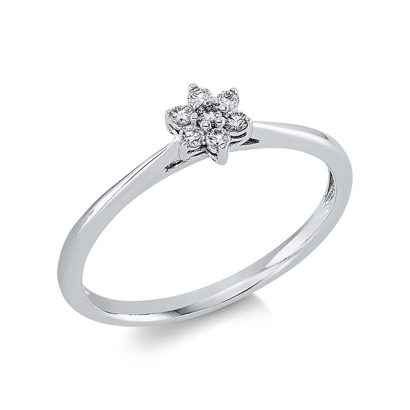 Ring    aus 750/-18 Karat Weißgold mit 7 Diamanten 0