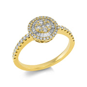 Ring    aus 750/-18 Karat Gelbgold mit 75 Diamanten 0