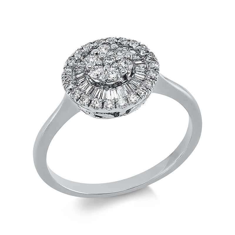 Ring    aus 750/-18 Karat Weißgold mit 55 Diamanten 0