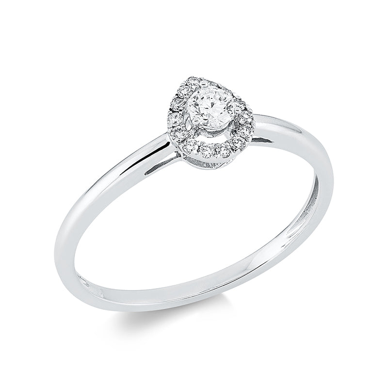 Ring    aus 750/-18 Karat Weißgold mit 15 Diamanten 0