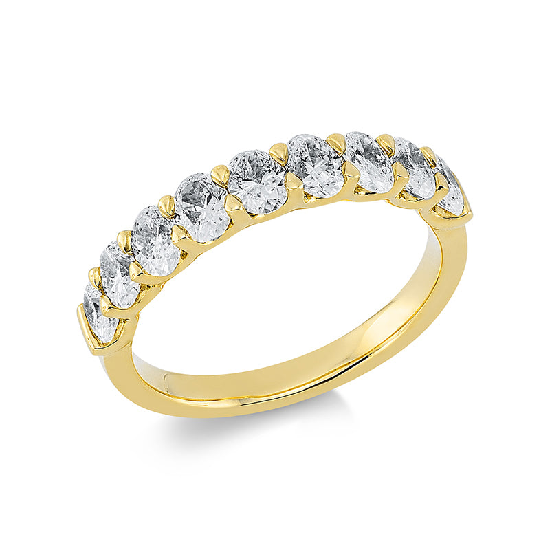 Ring    aus 750/-18 Karat Gelbgold mit 9 Diamanten 1