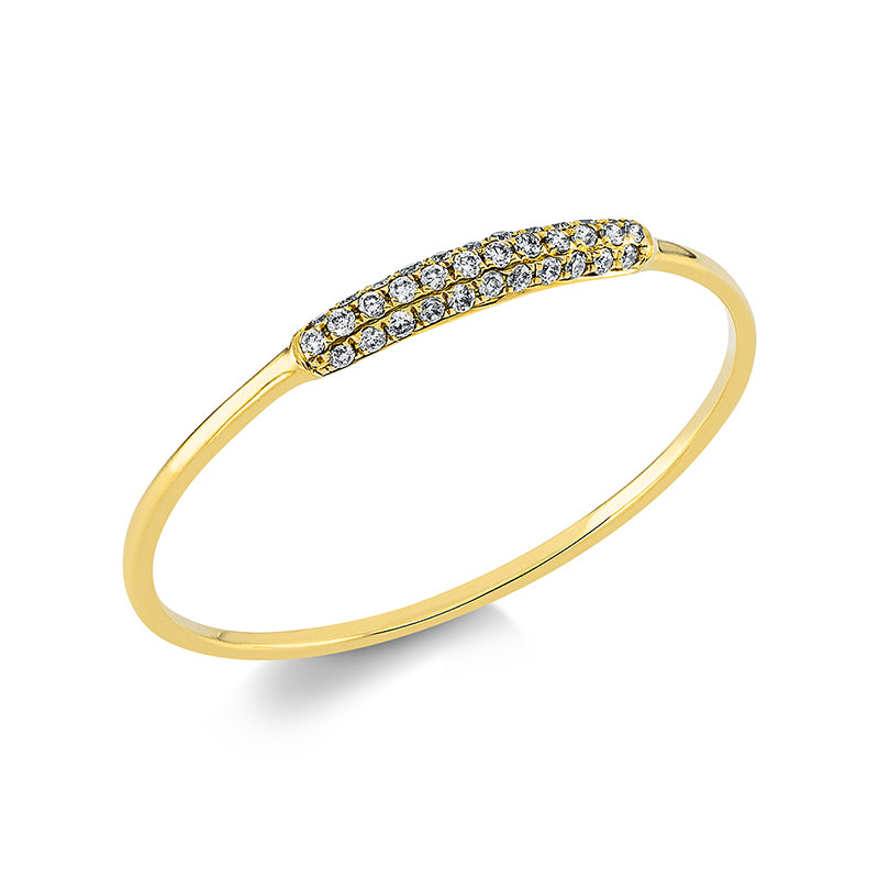 Ring    aus 750/-18 Karat Gelbgold mit 34 Diamanten 0