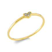 Ring    aus 750/-18 Karat Gelbgold mit 3 Diamanten 0