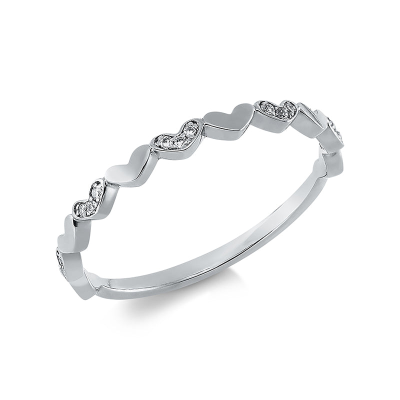 Ring    aus 750/-18 Karat Weißgold mit 15 Diamanten 0